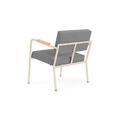 Monday fauteuil met armleuning - zand frame - natural arms